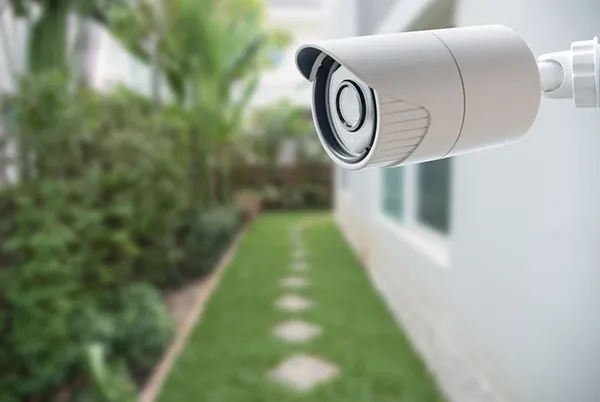 Outdoor Security Camera Installed for Burglar Alarm Monitoring and Enhanced Property Protection